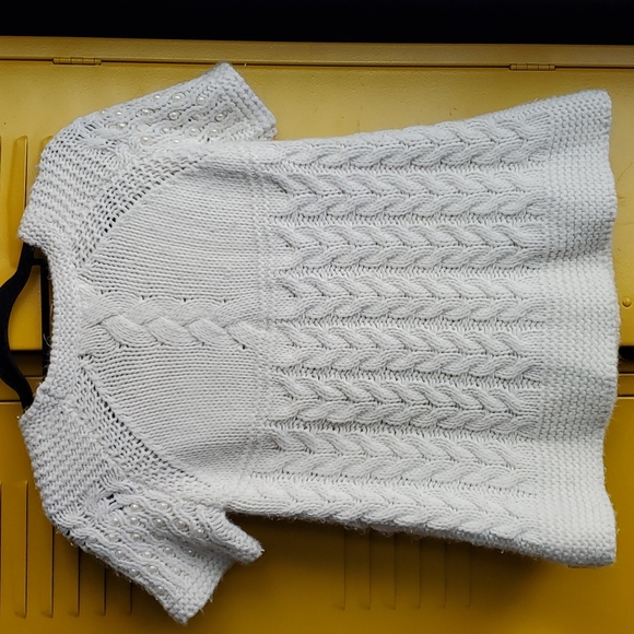 Zara Knit pearl short sleeved sweater - Picture 3 of 4